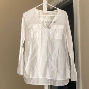 Michael Kors White Linen Shirt